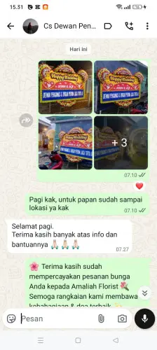 Testimonial Papan Bunga Pernikahan panjangjaya